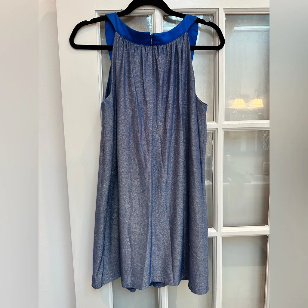 Vintage Y2K Betsey Johnson 90s 2000s Metallic Shimmer Party Dress Size 10 Medium - Image 3