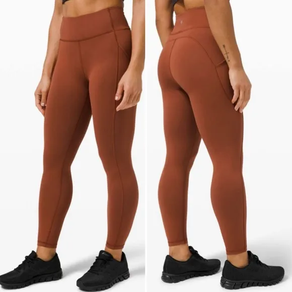 LULULEMON Invigorate High-Rise Tight Legging 25" in Dark Terracotta Size 0 - Image 2