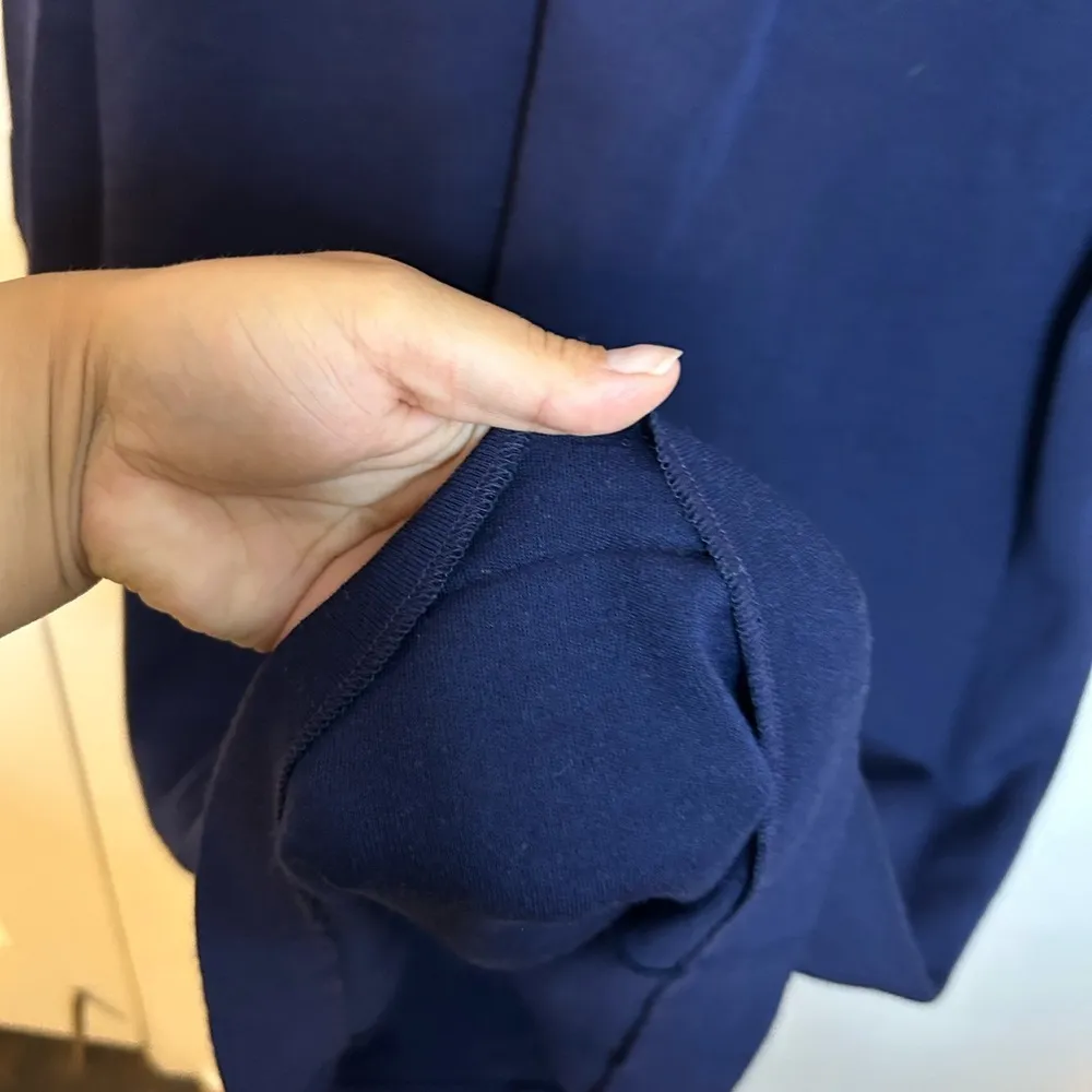 Liz Claiborne Vintage Navy Blue Wool 3/4 Sleeve Sweater Dress - Image 6