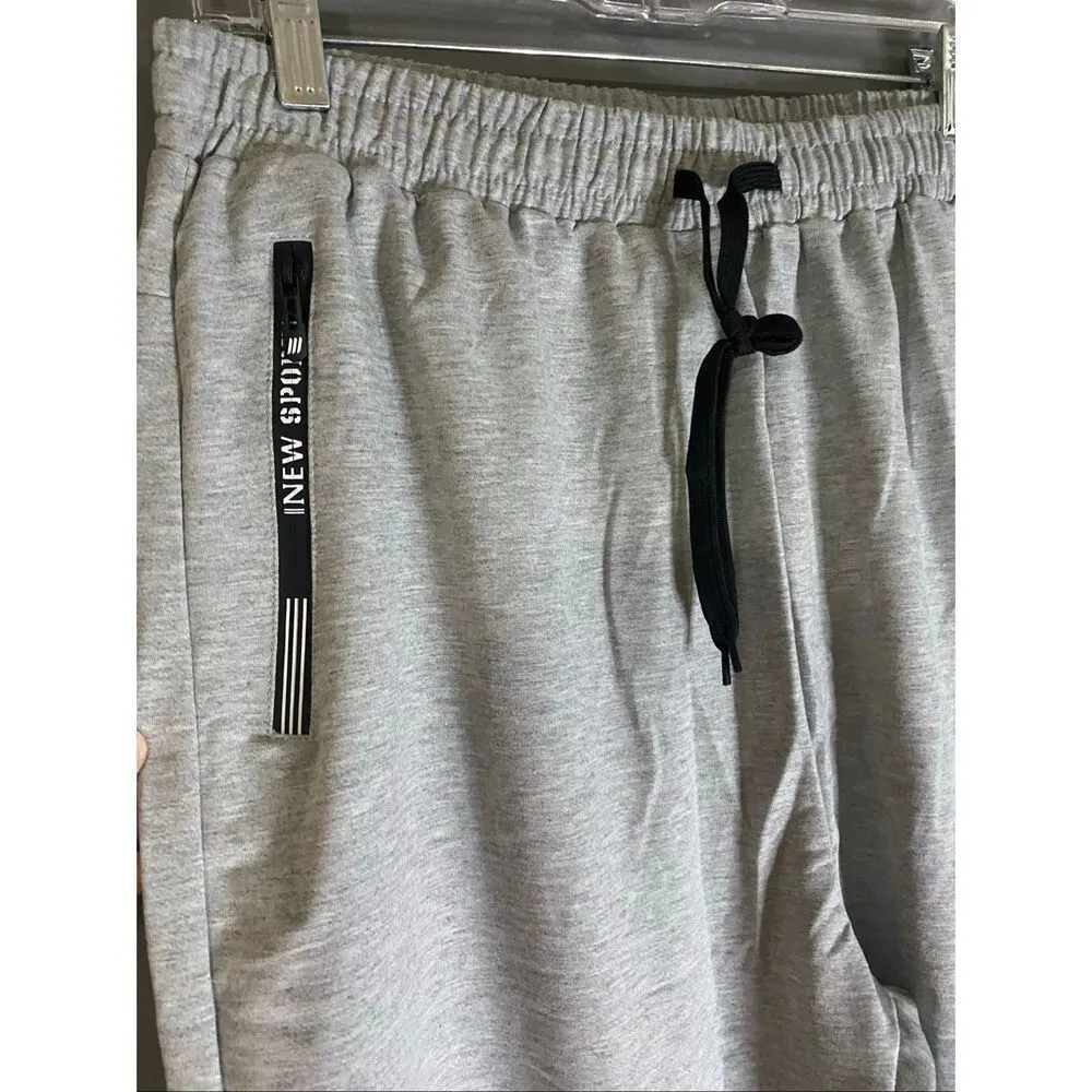 New Sport Grey Quick Dry Athletic Sweat Pants Zipper Pockets Size XXL NWOT Gray - Image 3