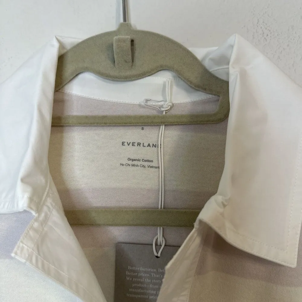 Everlane The Retro Jersey Polo Shirt Top Oversized Striped Organic Cotton Small - Image 7