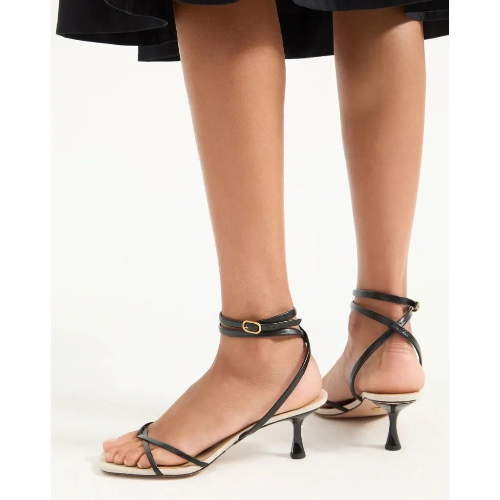 Veronica Beard Caterina Low Heels in Black 9 With Box Womens Sandals - Image 12