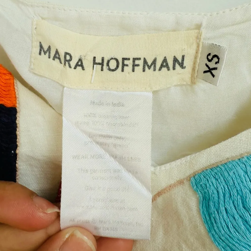 Mara Hoffman Embroidered Cropped Cami‎ Ivory XS Beach Vacation Michelle Obama - Image 6