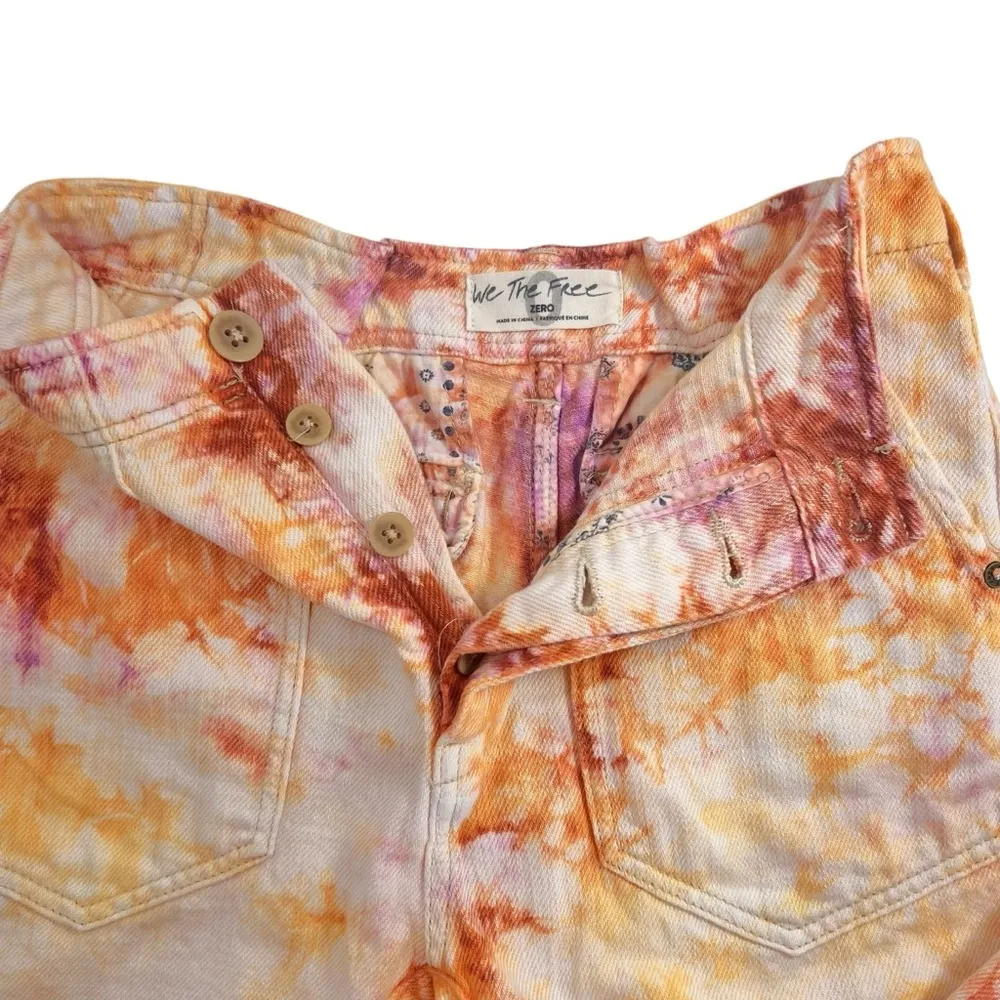 FREE PEOPLE 
SHE'S A LEGEND HAREM SHORT -
APRICOT TIE DYE - Image 3