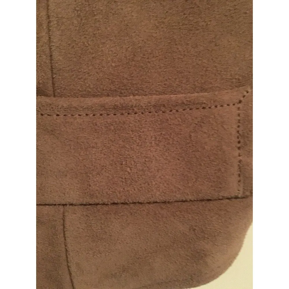 Vintage Jordache Women's Juniors Western Brown Leather Vest Jacket Unknown Size - Image 6