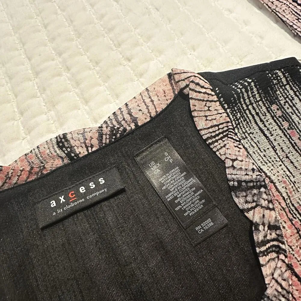 Axcess Y2K Long Sleeve Shirt Top Pink Black Sz S Small NWT - Image 9