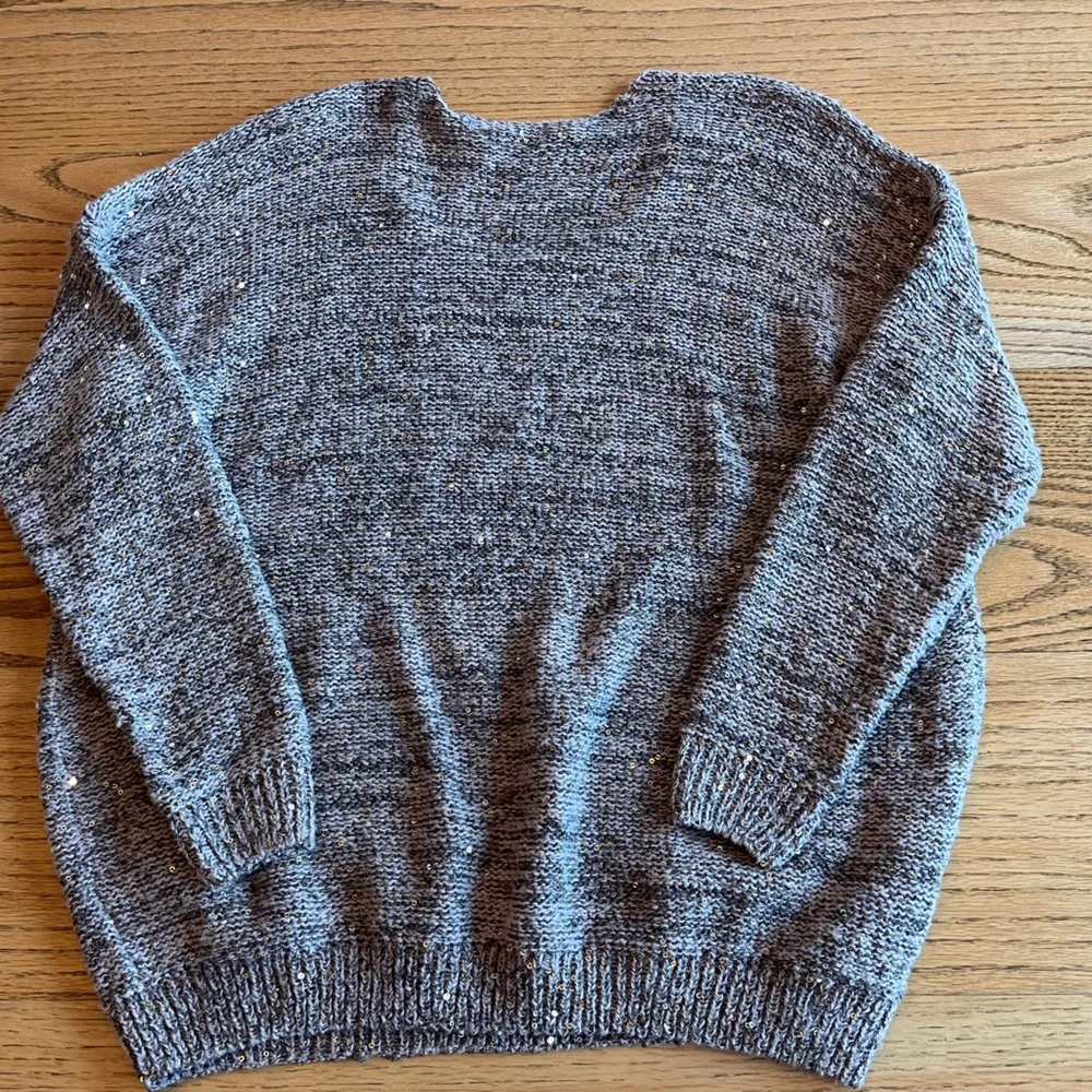 Ya Los Angeles Women’s Large Chic Sequin Sweater Brown‎ Gold - Image 5