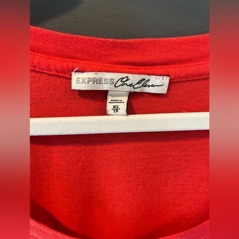 EXPRESS Red  "I'm with Tequila" Shirt, XS - Image 2