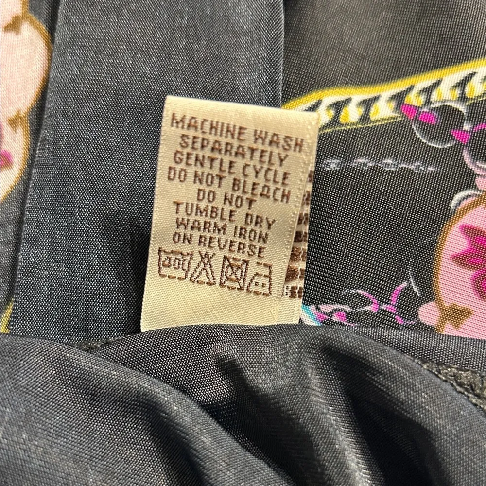 Magic  Black and Pink Halter Dress with Vibrant Pattern - Image 7