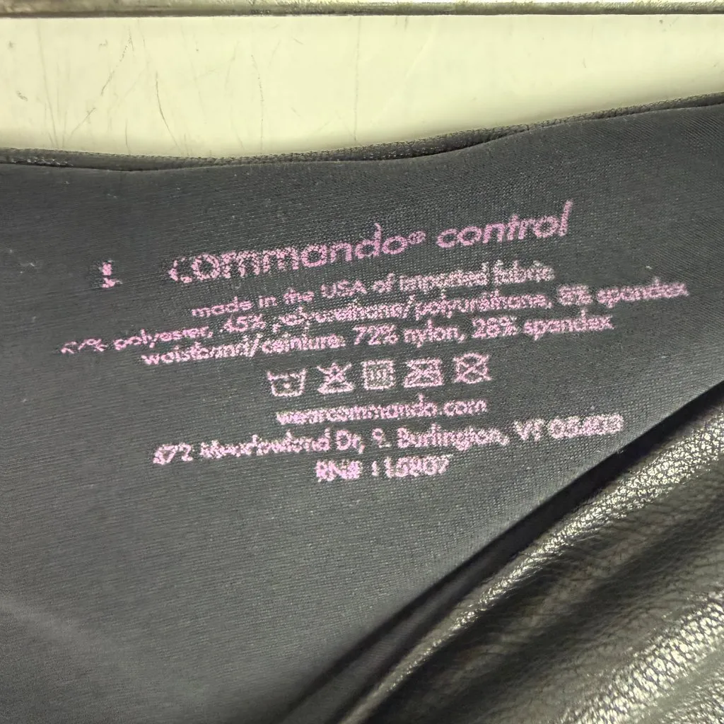 Commando Pull On Skinny Faux Leather Leggings Black Size Large L - Image 6