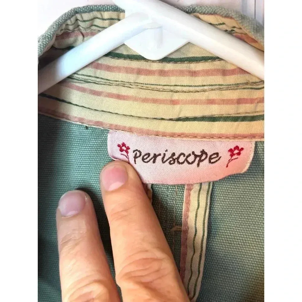 Periscope Army Green Jacket with Pink Trim - Image 3