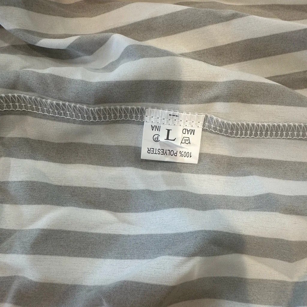 Striped Gray Jumpsuit Size L - Image 2