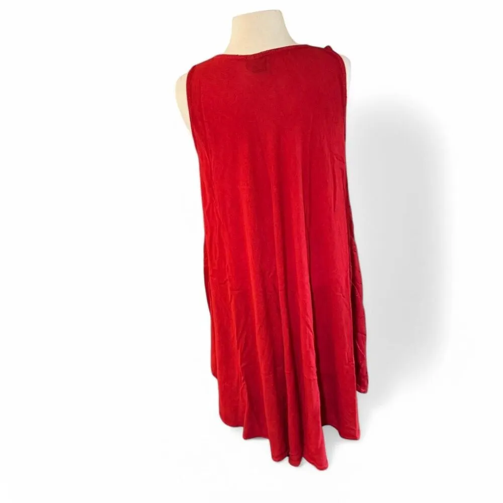 Rima Bealchworld Women's Red Boho Dress/ Swim Cover - Image 2