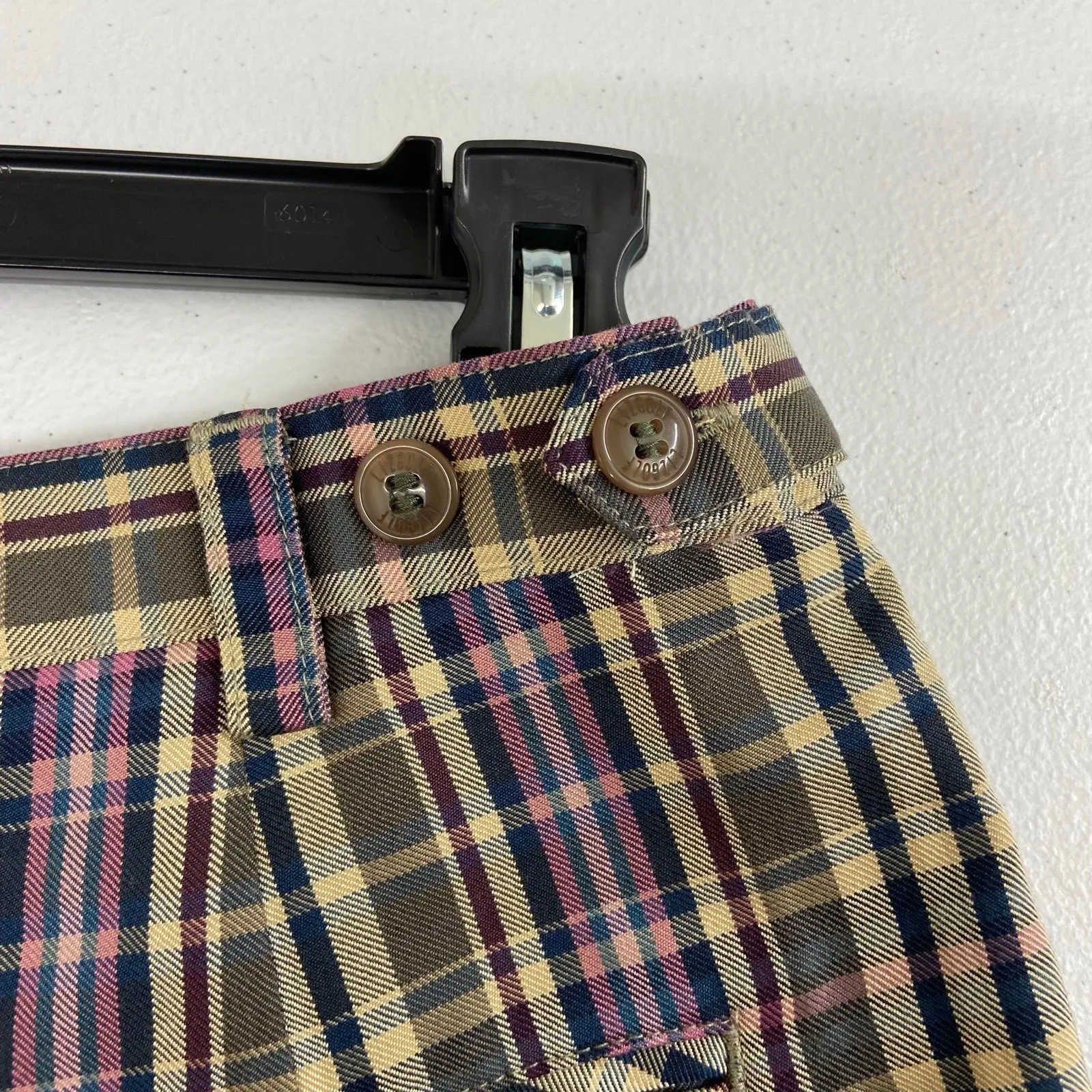 Vintage LIZGOLF Liz Claiborne plaid cuffed hem Bermuda casual‎ active shorts 14 - Image 6