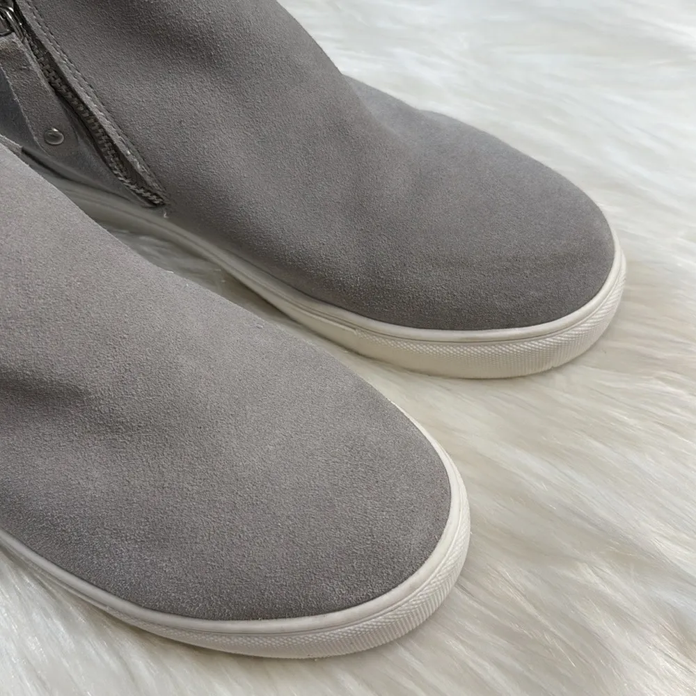 Steve Madden Gray Suede Silya Wedge Sneakers - Image 2