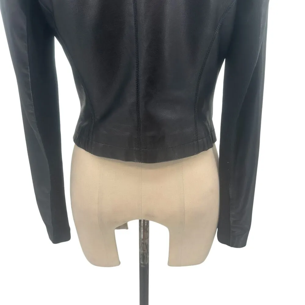 Veda Max Classic Leather Jacket Black‎ Motorcycle Moto Size Black - Image 14