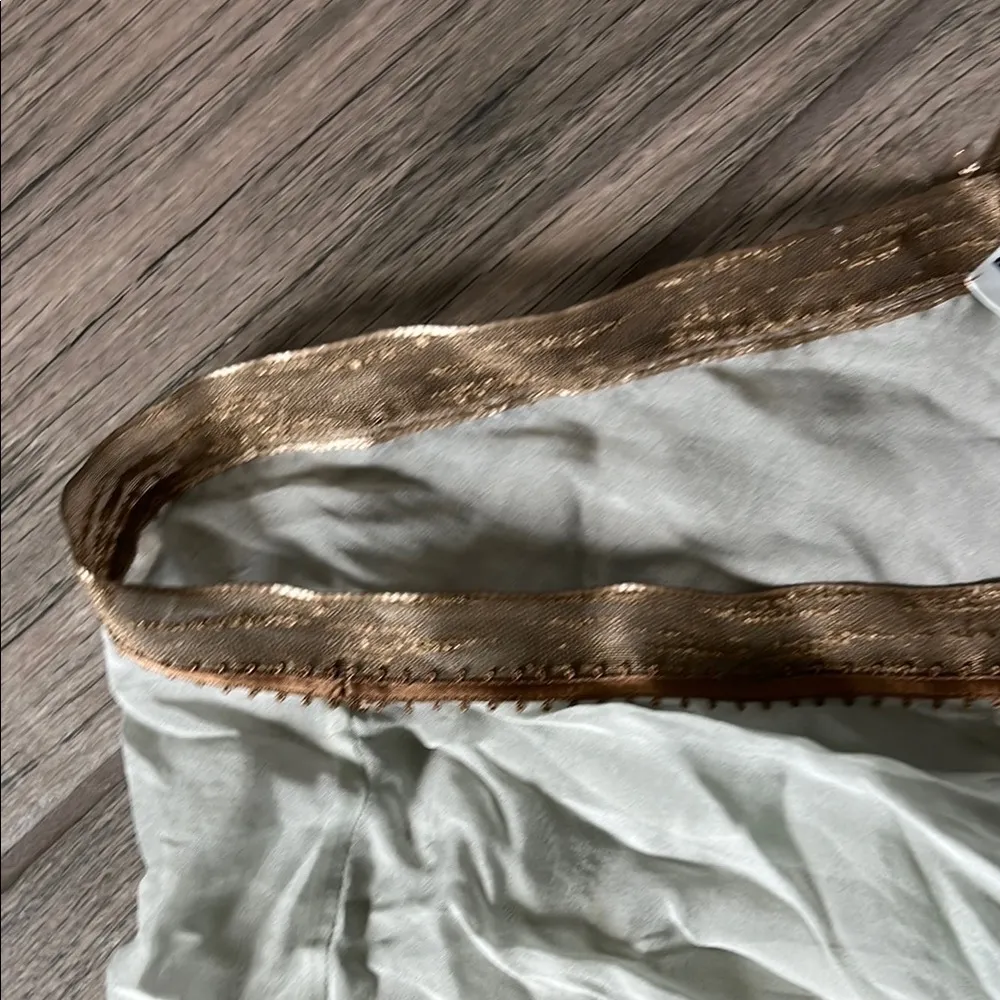 Philosophy di Alberta Ferretti Cream Flutter Sleeve Blouse Tan Size 10 - Image 8