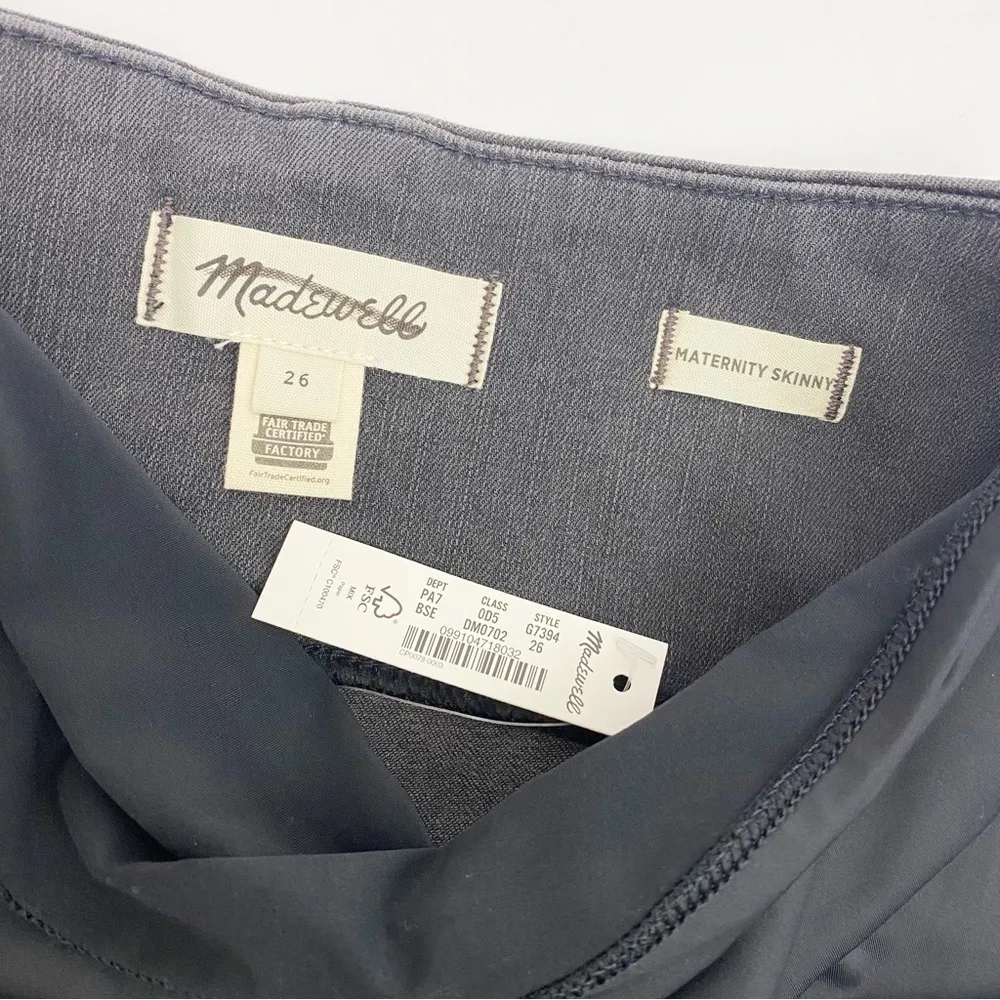 Madewell Maternity Over-the-Belly Distressed Skinny Jeans in Black Sea Grey - Image 11