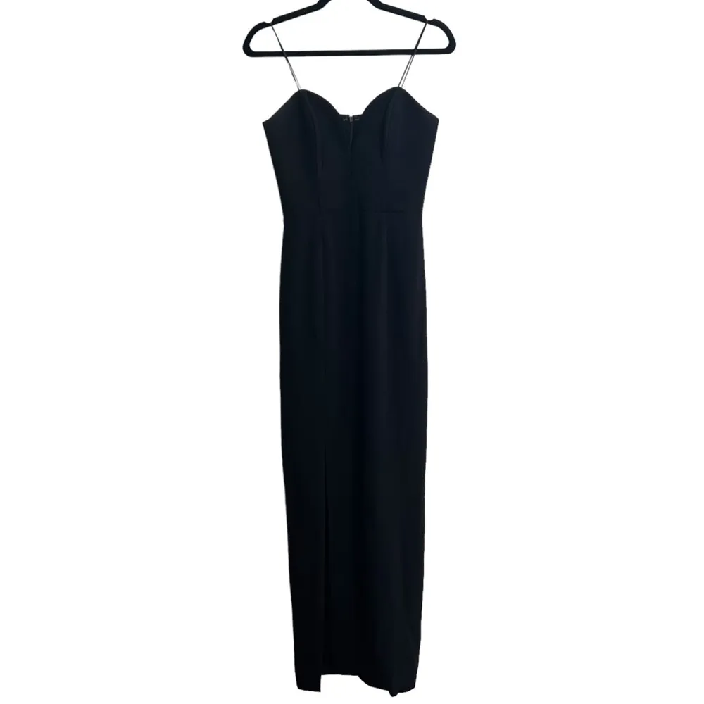 NEW NWOT Amanda Uprichard x Revolve Cherri Strapless Maxi Gown In Black - Image 4