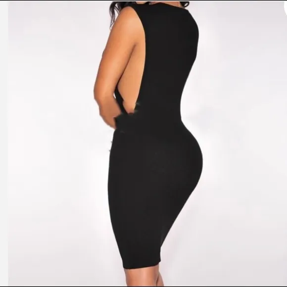 Hera Collection  knit open sides bodycon dress M - Image 3