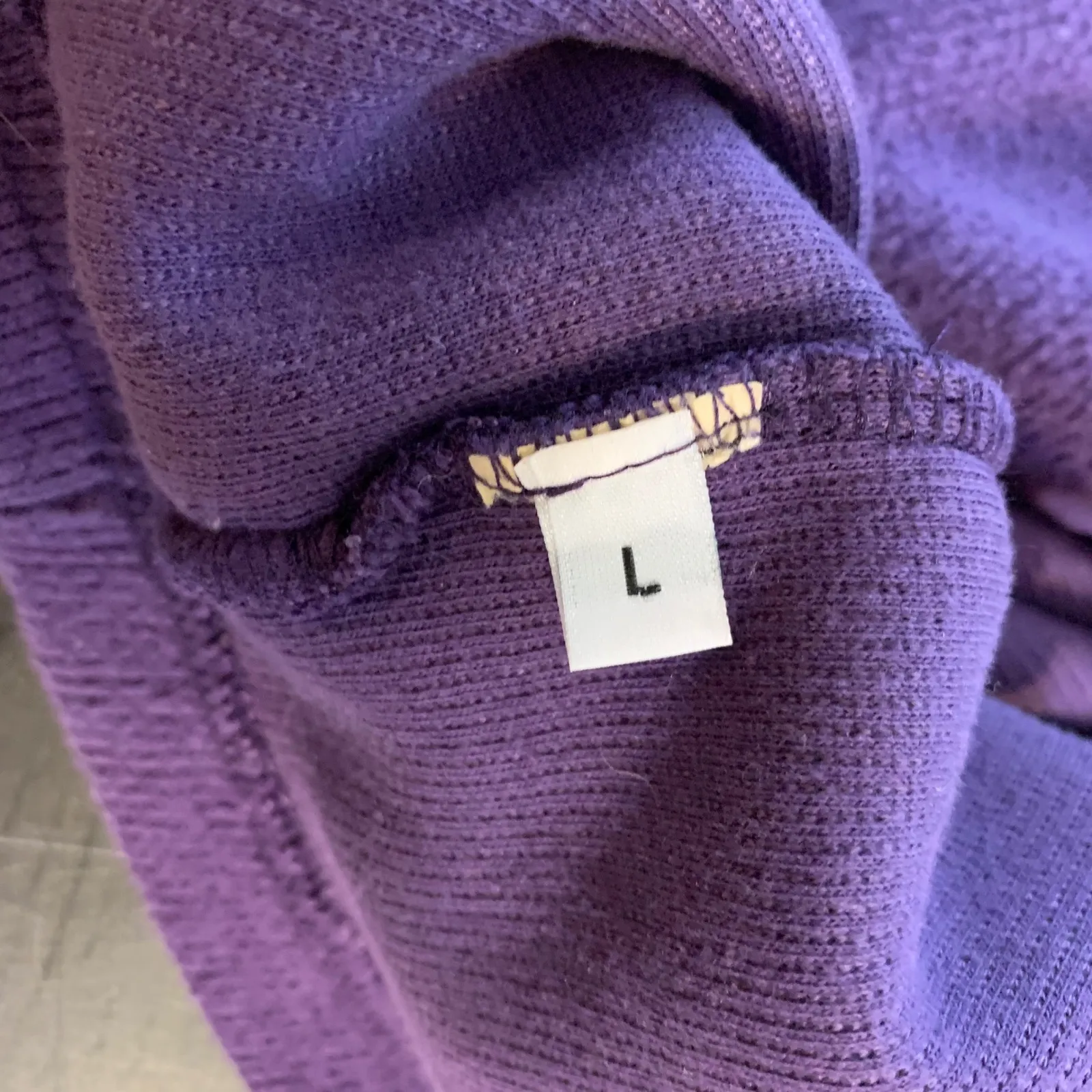 FH Clothing Co Purple Mock Neck Long Sleeve Sweater Women's Size Large Lagenlook - Image 4