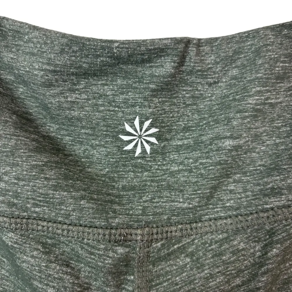 Athleta Mind Over Mat Lattice Capri Leggings Dark Green Athletic Workout Size XS - Image 7
