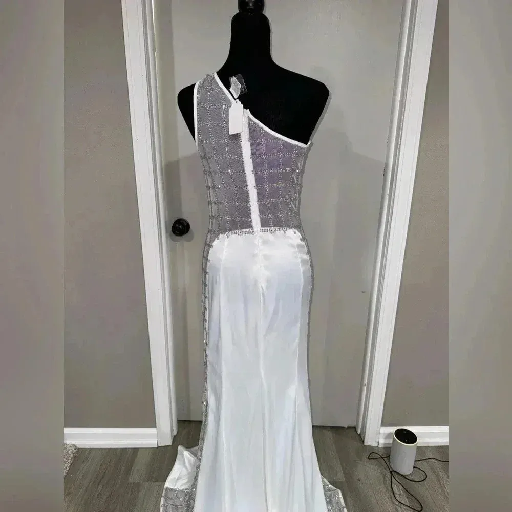 NWT Banjul Bridal Wedding White Event Dress Beaded - Image 6