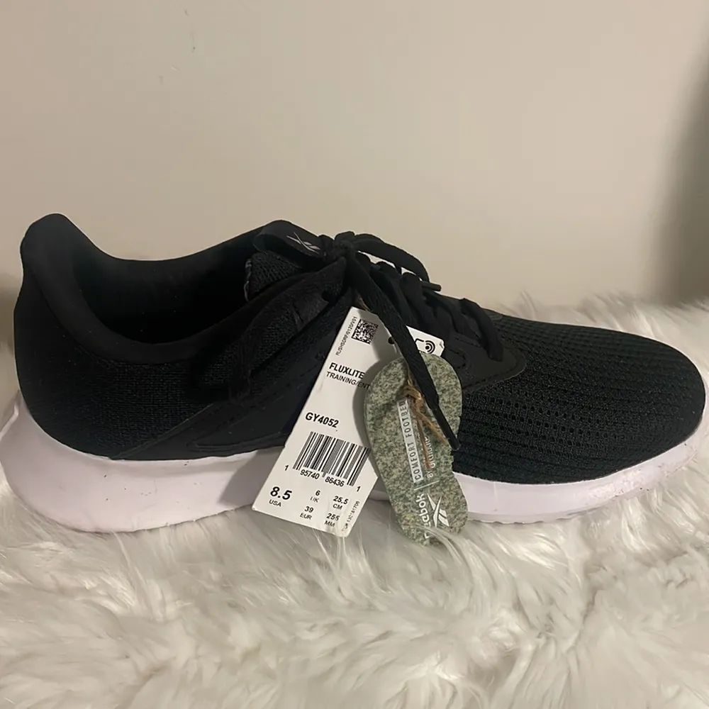 Reebok shoe Woman Fluxlite Cross Trainer black pink lace comfort sneaker Sz 8.5 - Image 5