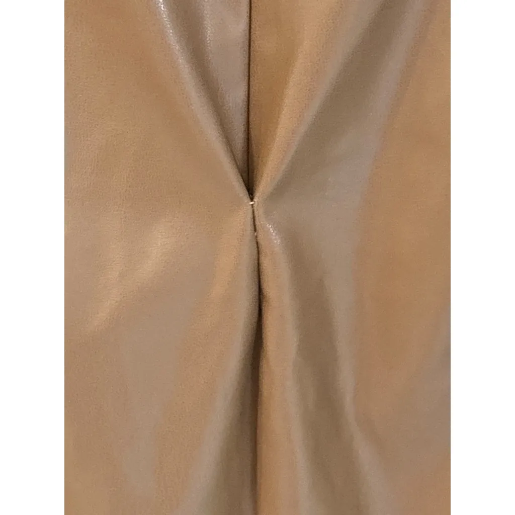 Bardot Everlasting Faux Leather Dress in Camel 2 New Womens Vegan Strapless Midi - Image 7