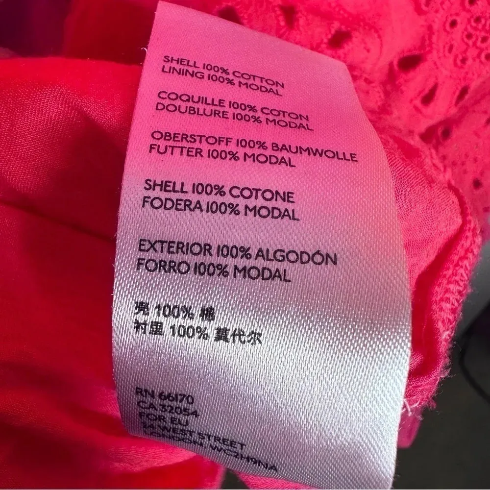 Anthropologie Pink Dani Lace Eyelet Tunic Dress Size 2 - Image 13