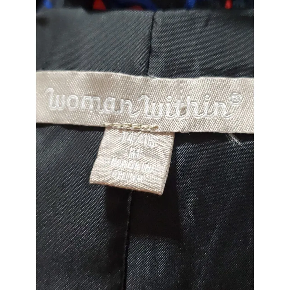 Woman Within Multicolor Polyester Sleeveless Full Zip Front Jacket Vest Size XL - Image 9