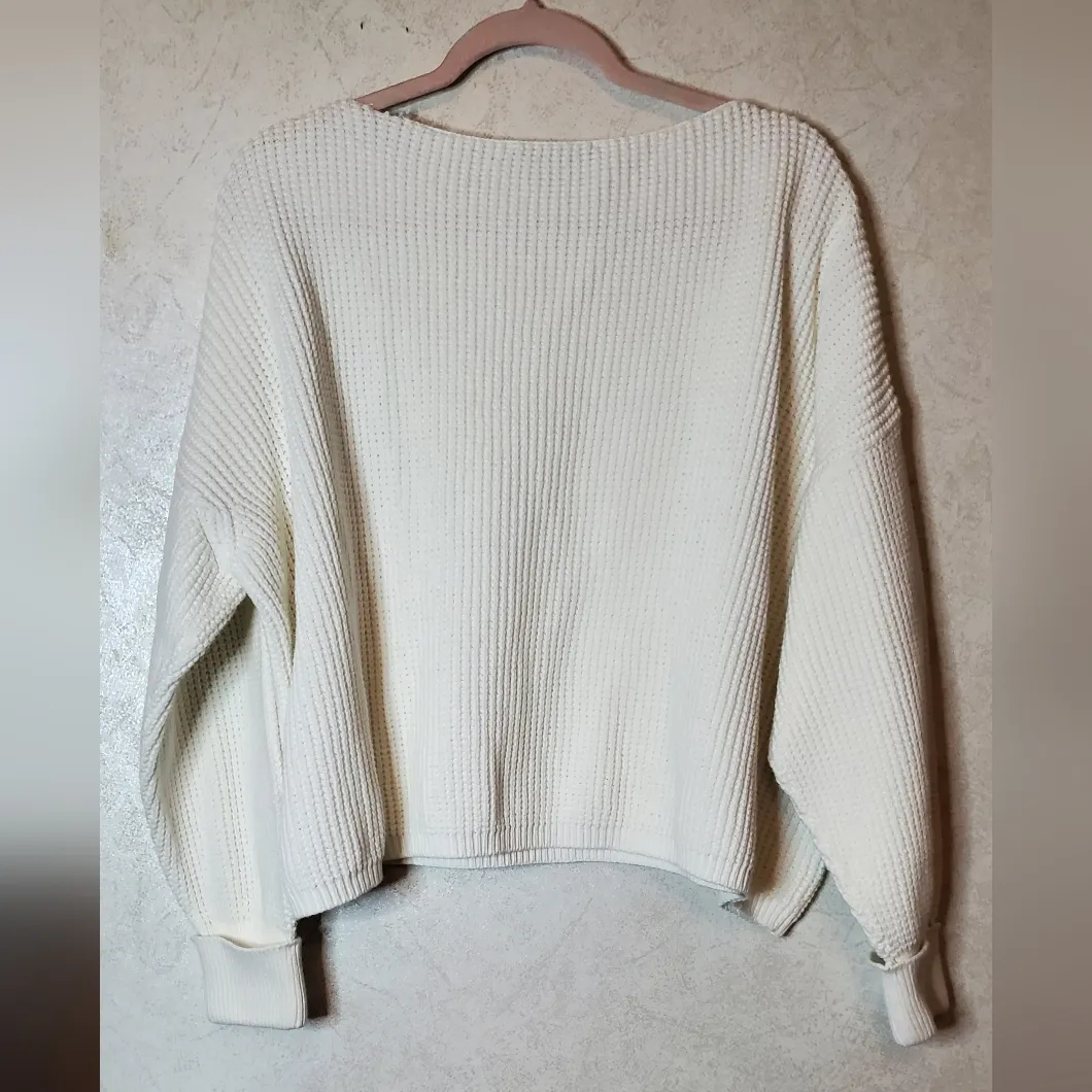 French Connection Knit Cozy White Sweater Size:M - Image 3