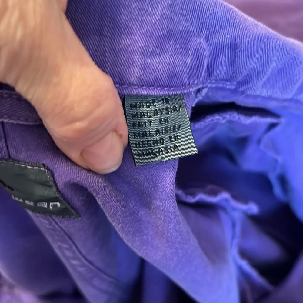 Liz Claiborne LizWear sz4 purple denim jacket w/removable shoulder pads EUC - Image 10