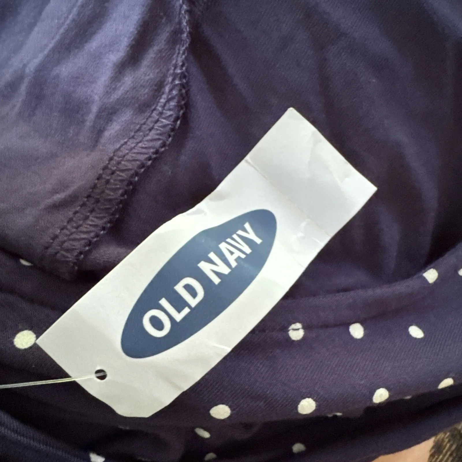 Old Navy Dress Navy White Polka Dot Size XXL A-line Midi Tank Sleeveless New - Image 5