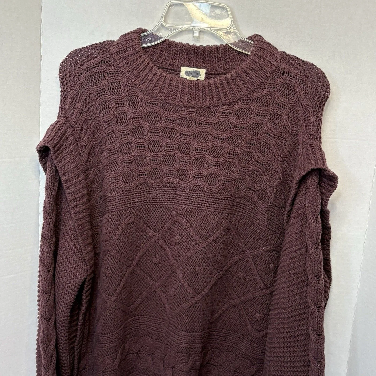 A.N.A Sweater Women's L Burnished Burgundy Long Sleeve Crew Neck - Image 2