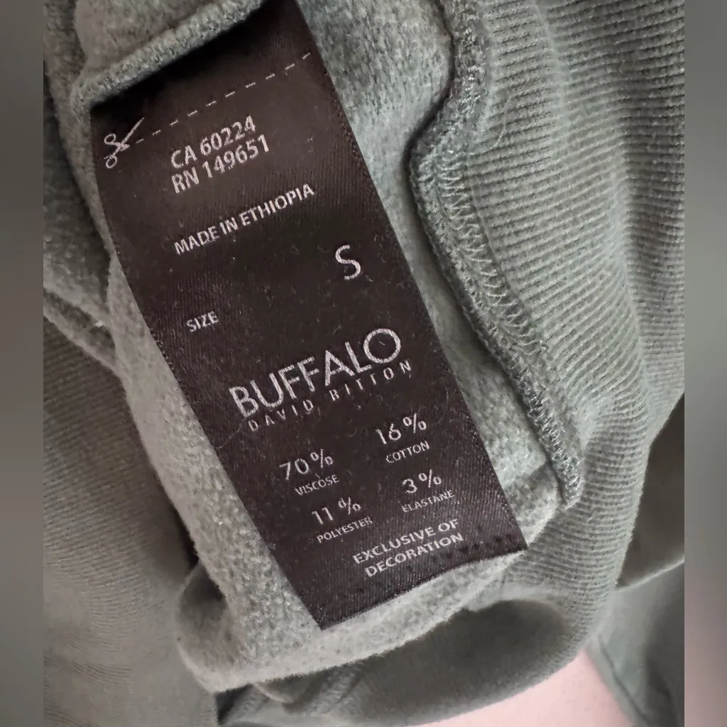 Buffalo David Bitton Size S Womens Super Soft Hoodie w/ Kangaroo Pocket Jade - Image 5