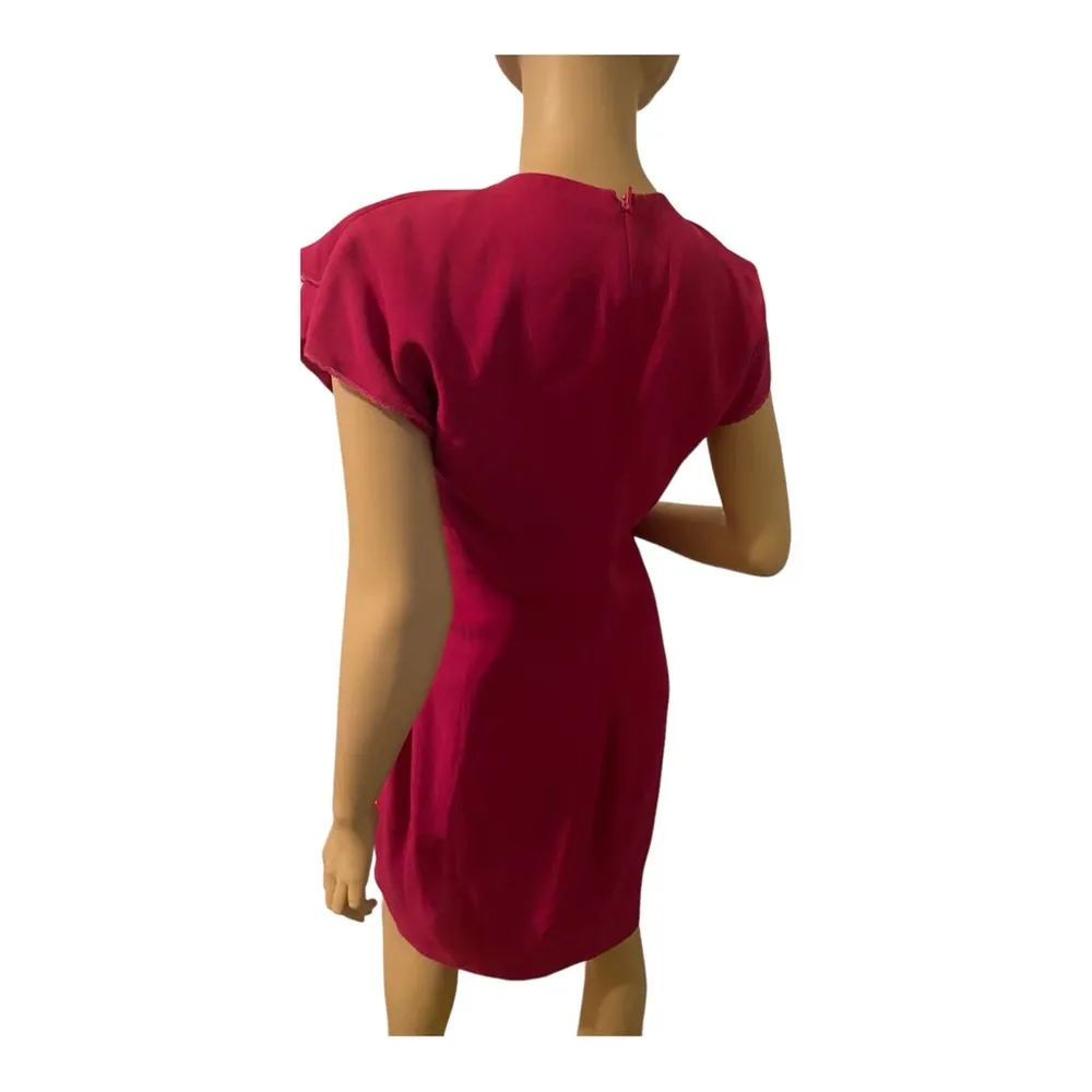 Roberto Cavalli Pink Ruffle Front Knee Length Dress‎ Sz42 - Us 6 - Image 4