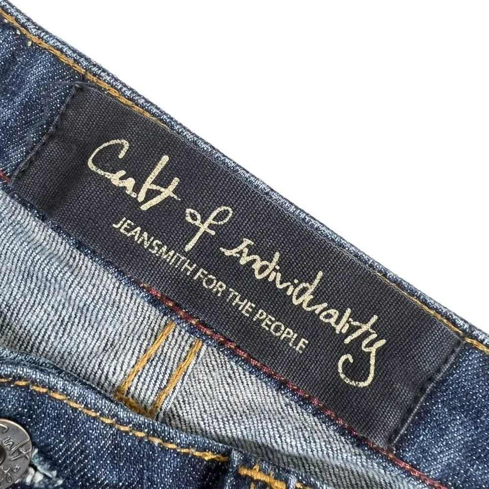 Cult of Individuality Distressed Raw Hem Straight Leg Jeans Style 712 - Image 5