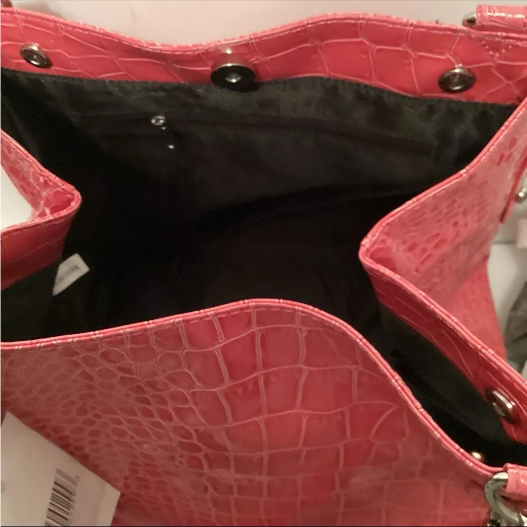 NEW KCC Elegant Pink Embossed Shoulder Bag - Image 4