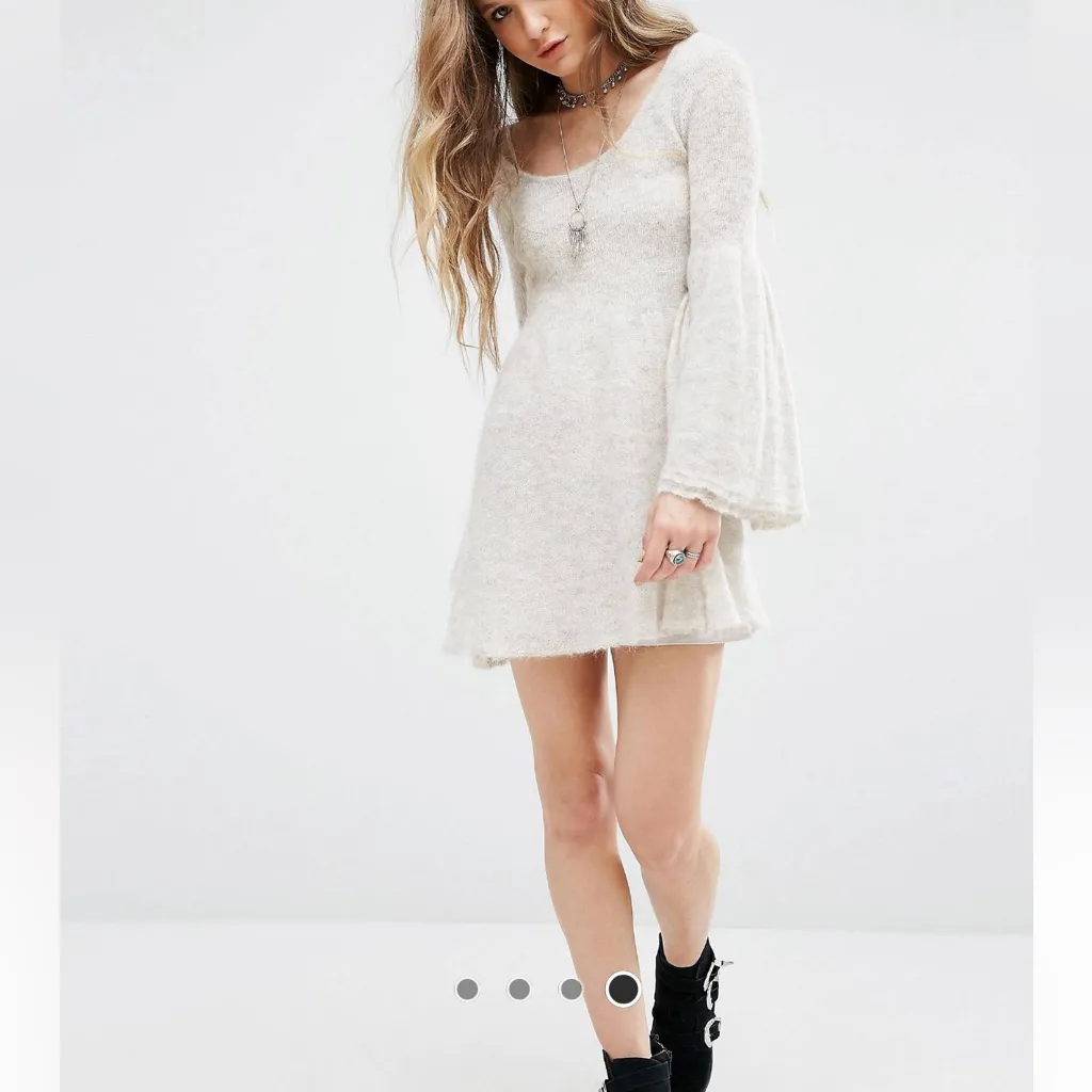 Free people y2k babydoll sweater dress size medium - Image 8