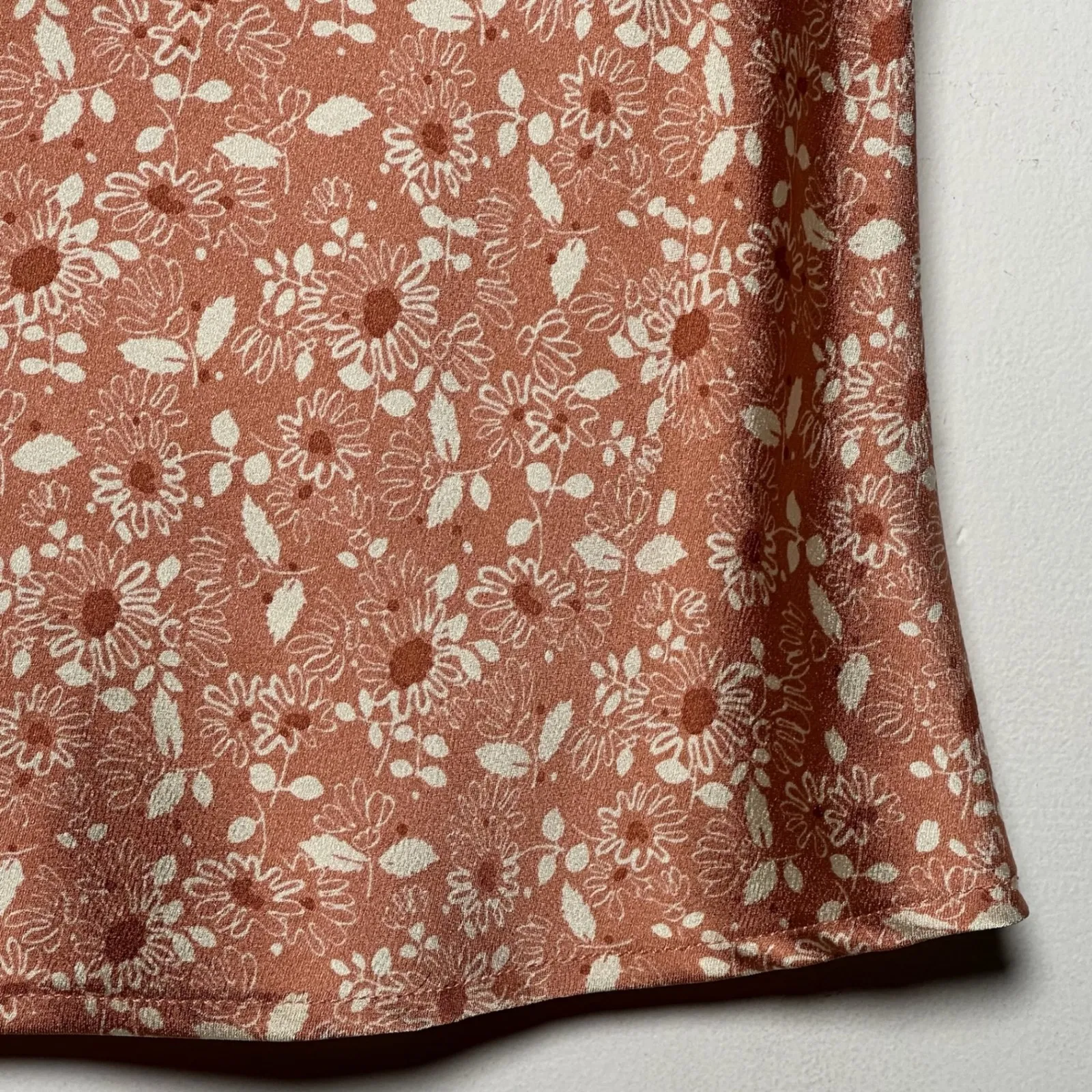 Treasure and Bond Floral Square Neck Puff Sleeve Peplum Top Women's Size Medium - Image 10