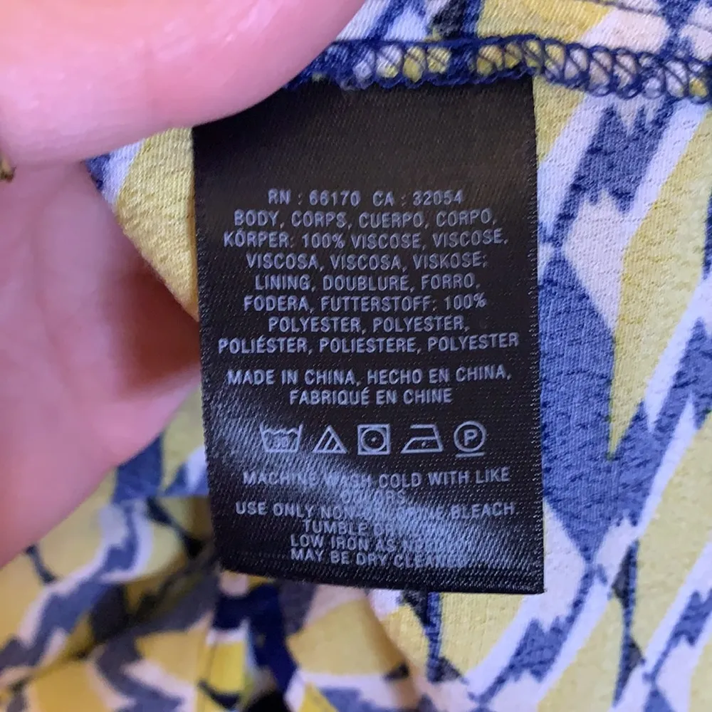 Anthropologie Maeve Blue & Yellow Dress Sz 0 - Image 7