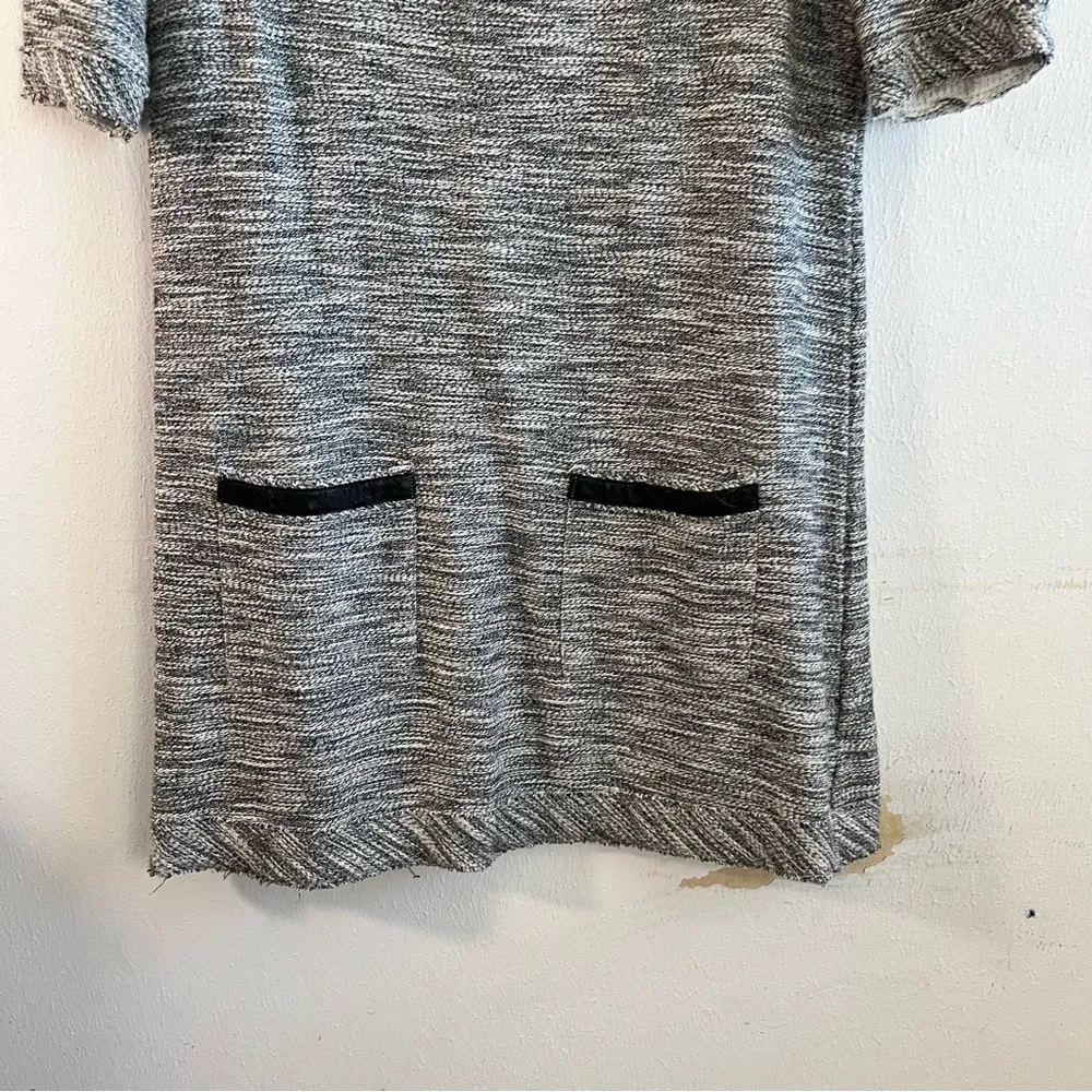 Anthropologie Tunic Postmark Beverly Crochet Knit Mini Dress Heather Grey XS EUC - Image 10