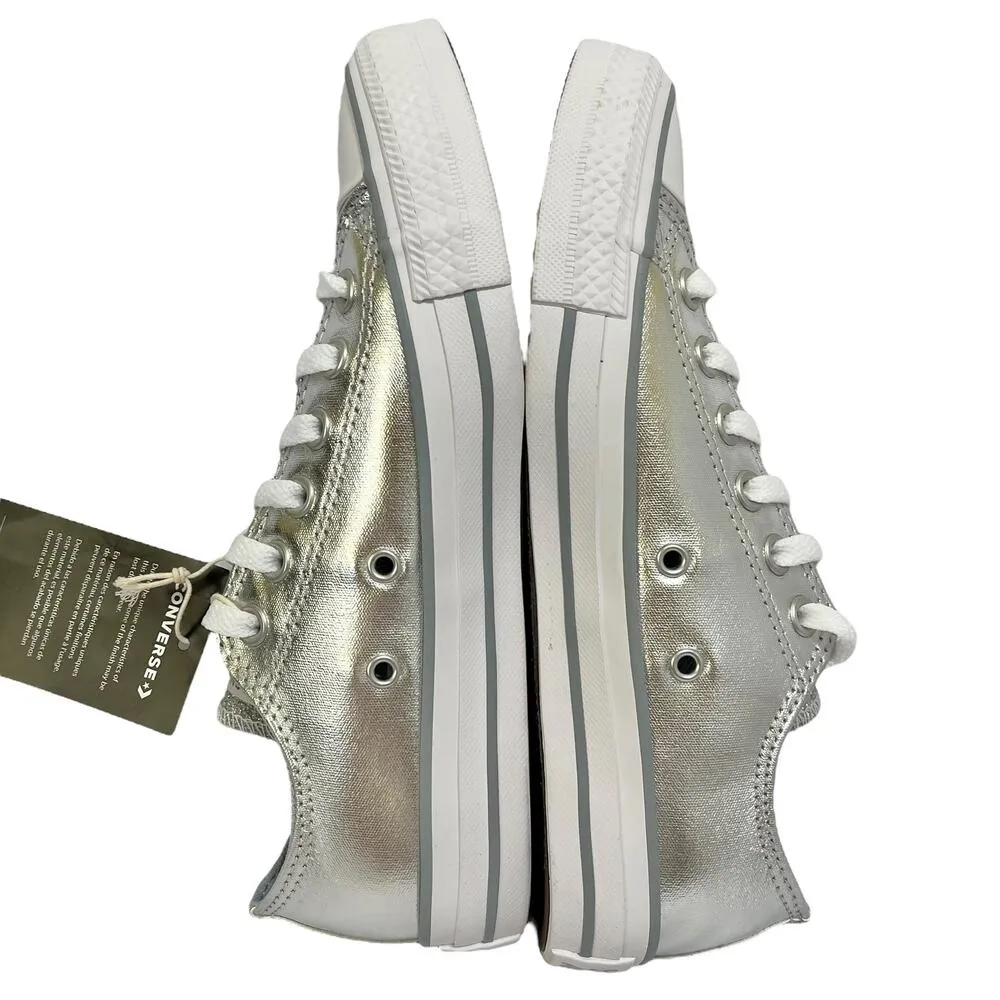 NWT  Chuck Taylor All Star Heirloom Silver Sparkle Low Top Sneakers - Image 7