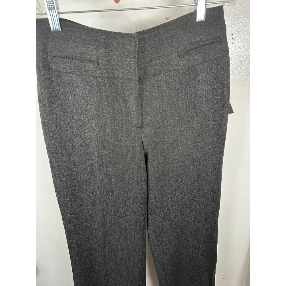 NWT Dalia Collections Womens Pants Size 4 Y2K Gray Zip Slacks Stretch - Image 4