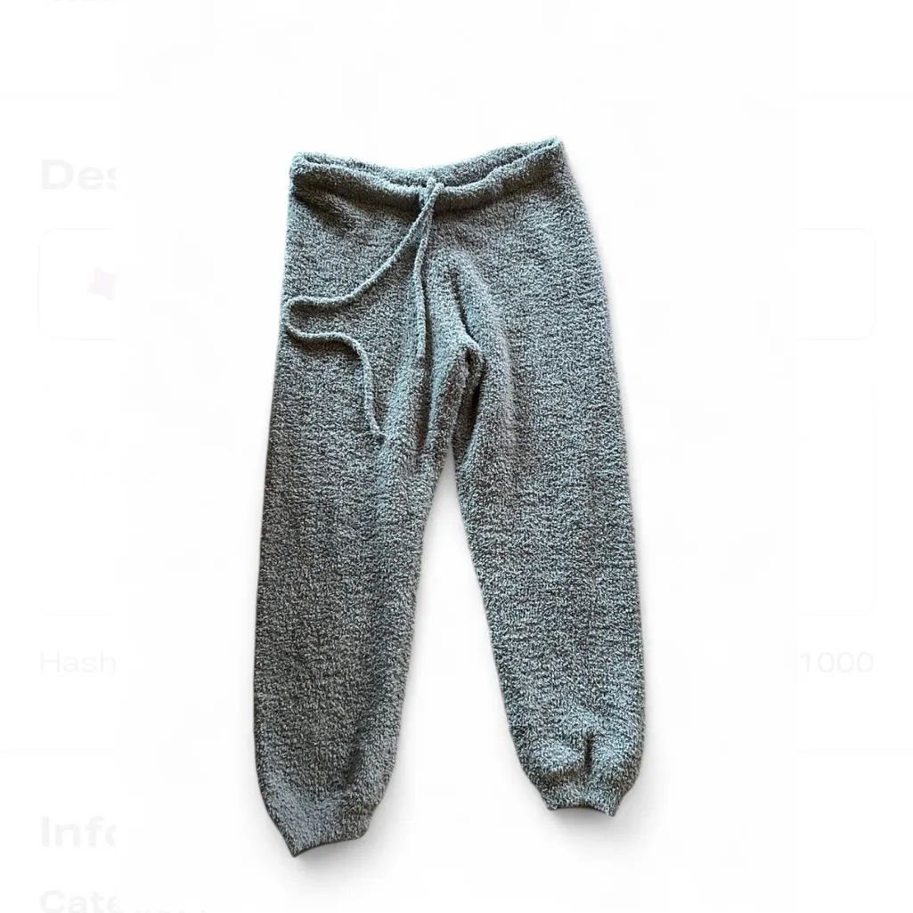 Skims Cozy Gray Women's Fleece Pants Size 2X/3X Sherpa Boucle Joggers - Image 2