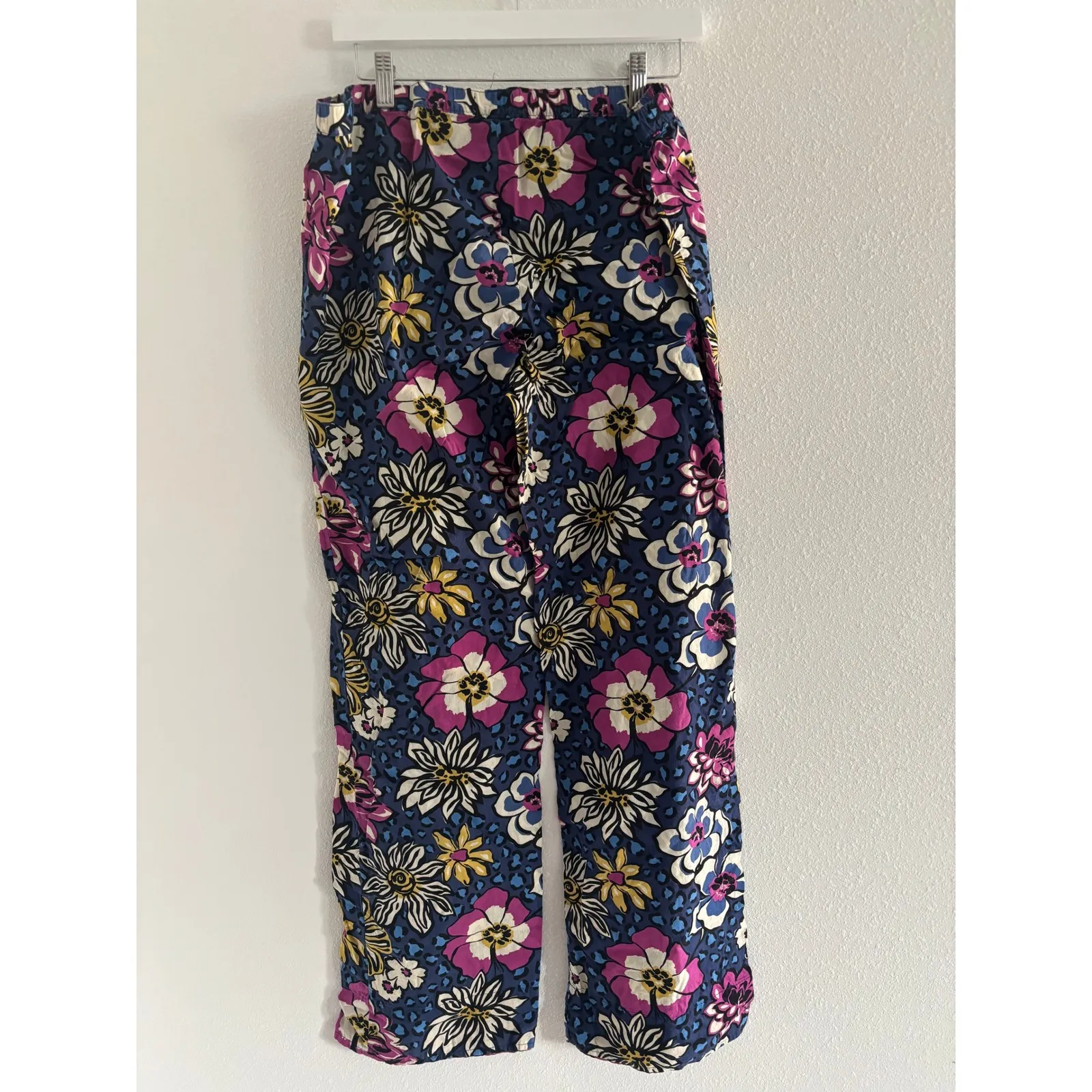 Vera Bradley Pajama Set Womens Large Blue Floral Comfort Lounge Preppy - Image 4