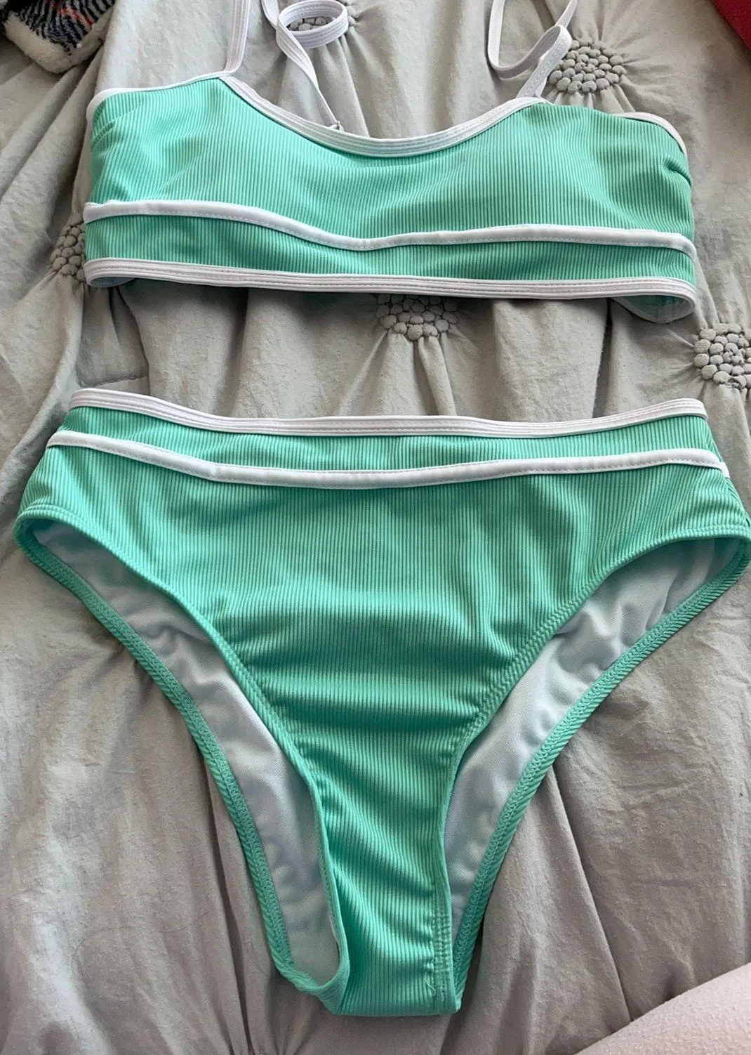 SheIn Light Mint Green Bikini Set - Image 3