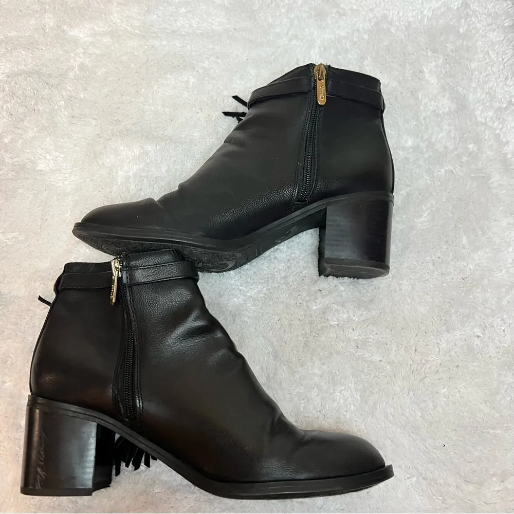 Circus by Sam Edelman Jolie Boot Size 9.5 Fringe Black Block Heel Western Women‍ - Image 4