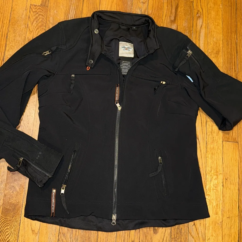 Harley Davidson Esteem women's Soft Shell riding jacket black like new XL motor - Image 2